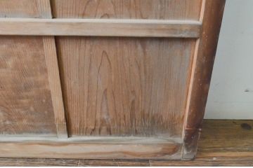 ビンテージ建具　経年を感じさせる木味が魅力の雨戸3枚セット(板戸、引き戸、ヴィンテージ)(R-065524)