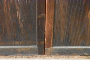 ビンテージ建具　経年を感じさせる木味が魅力の雨戸2枚セット(板戸、引き戸、ヴィンテージ)(R-065525)