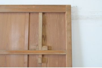 ビンテージ建具　経年を感じさせる木味が魅力の雨戸2枚セット(板戸、引き戸、ヴィンテージ)(R-065525)