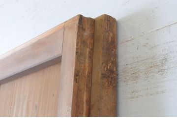 ビンテージ建具　経年を感じさせる木味が魅力の雨戸2枚セット(板戸、引き戸、ヴィンテージ)(R-065525)