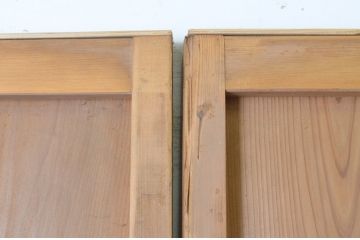 ビンテージ建具　経年を感じさせる木味が魅力の雨戸4枚セット(板戸、引き戸、ヴィンテージ)(R-065526)
