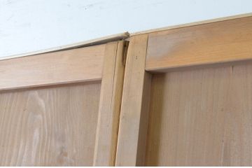 ビンテージ建具　経年を感じさせる木味が魅力の雨戸4枚セット(板戸、引き戸、ヴィンテージ)(R-065526)