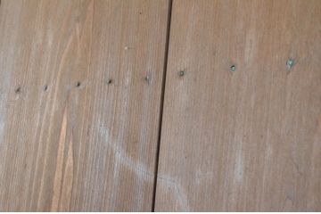 ビンテージ建具　経年を感じさせる木味が魅力の雨戸2枚セット(板戸、引き戸、ヴィンテージ)(R-065527)