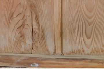 ビンテージ建具　経年を感じさせる木味が魅力の雨戸2枚セット(板戸、引き戸、ヴィンテージ)(R-065527)