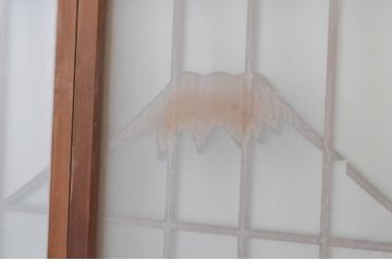 ビンテージ建具　山と海どちらの風情も味わえる書院ガラス戸2枚セット(窓、書院戸、引き戸、ヴィンテージ)(R-065532)