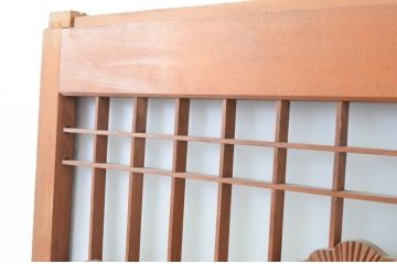 ビンテージ建具　迫力を感じる太い幹のデザインが目を惹く書院ガラス戸2枚セット(窓、書院戸、引き戸、ヴィンテージ)(R-065534)