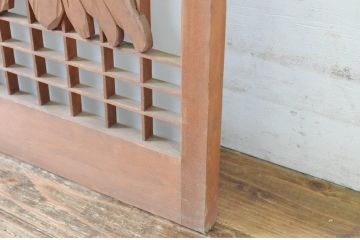 ビンテージ建具　迫力を感じる太い幹のデザインが目を惹く書院ガラス戸2枚セット(窓、書院戸、引き戸、ヴィンテージ)(R-065534)