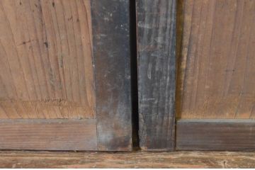 アンティーク建具　すすけた味わいが渋さを感じる板戸4枚セット(引き戸、窓)(R-065537)