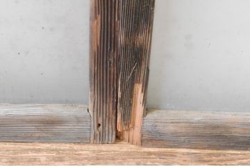 アンティーク建具　大正ロマンの雰囲気漂うデザインのガラス窓3枚セット(引き戸、ガラス戸)(R-065541)