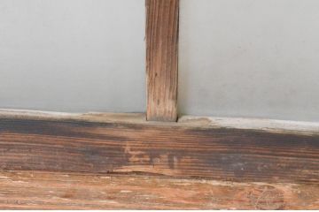 アンティーク建具　大正ロマンの雰囲気漂うデザインのガラス窓3枚セット(引き戸、ガラス戸)(R-065541)