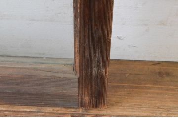 アンティーク建具　経年を感じさせる古い木味が魅力のガラス窓2枚セット(引き戸、ガラス戸)(R-065542)