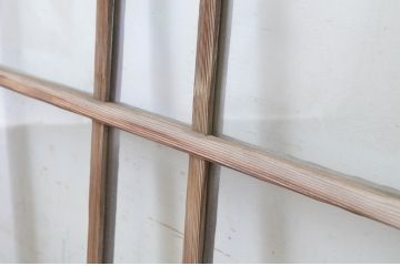 アンティーク建具　経年を感じさせる古い木味が魅力のガラス窓2枚セット(引き戸、ガラス戸)(R-065542)
