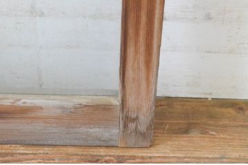 アンティーク建具　経年を感じさせる古い木味が魅力のガラス窓2枚セット(引き戸、ガラス戸)(R-065542)