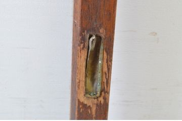 アンティーク建具　昭和レトロ　インテリアに合わせやすいシンプルなデザインのモールガラス窓2枚セット(引き戸、ガラス戸)(R-065543)