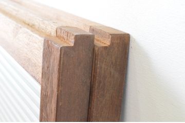 アンティーク建具　昭和レトロな雰囲気のお部屋作りにお勧めなモールガラス窓2枚セット(引き戸、ガラス戸)(R-065544)