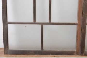 アンティーク建具　大正ロマン　ノスタルジックな雰囲気を醸し出すガラス窓2枚セット(ガラス戸、引き戸)(R-065546)