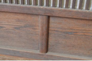 アンティーク建具　腰板欅(ケヤキ)材　風情のある佇まいが魅力的な裏障子付き幅狭格子戸4枚セット(引き戸、障子戸、ガラス帯戸)(R-065548)
