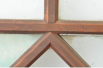 アンティーク建具　大正ロマン　レトロモダンな雰囲気漂うガラス帯戸3枚セット(ガラス戸、板戸、引き戸)(R-065550)