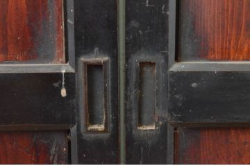 アンティーク建具　上質な和の趣あふれる帯戸3枚セット(引き戸、板戸)(R-065552)