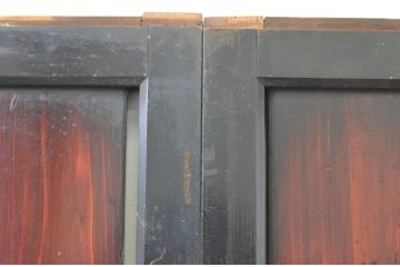 アンティーク建具　上質な和の趣あふれる帯戸3枚セット(引き戸、板戸)(R-065552)