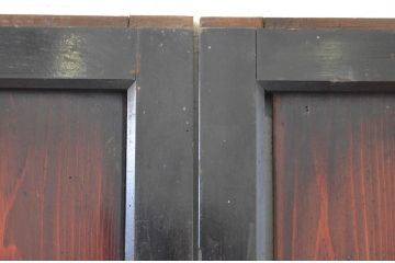 アンティーク建具　上質な和の趣あふれる帯戸3枚セット(引き戸、板戸)(R-065552)