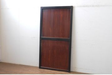 アンティーク建具　上質な和の趣あふれる帯戸1枚(引き戸、板戸)(R-065554)