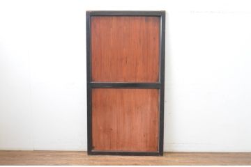 アンティーク建具　上質な和の趣あふれる帯戸1枚(引き戸、板戸)(R-065554)