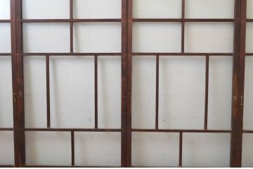 アンティーク建具　大正ロマン　レトロな雰囲気が魅力のガラス戸4枚セット(引き戸)(R-065555)