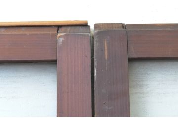 アンティーク建具　大正ロマン　レトロな雰囲気が魅力のガラス戸4枚セット(引き戸)(R-065555)