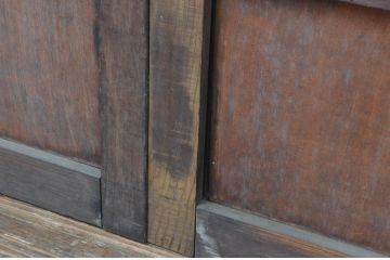 アンティーク建具　大正ロマン　レトロな雰囲気が魅力のガラス戸4枚セット(引き戸)(R-065555)
