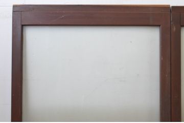 アンティーク建具　大正ロマン　味わいのある木味が魅力の大判ガラス戸3枚セット(引き戸)(R-065556)