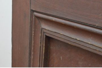 アンティーク建具　大正ロマン　味わいのある木味が魅力の大判ガラス戸3枚セット(引き戸)(R-065556)