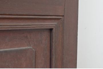 アンティーク建具　大正ロマン　味わいのある木味が魅力の大判ガラス戸3枚セット(引き戸)(R-065556)