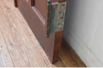 アンティーク建具　大正ロマン　古い洋館で使われていた背の高い両開きドア1対(2枚セット扉、木製扉)(R-065561)