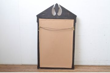 中古　古代の西洋建築のようなデザインが魅力的なウォールミラー(壁掛け鏡)(R-065562)
