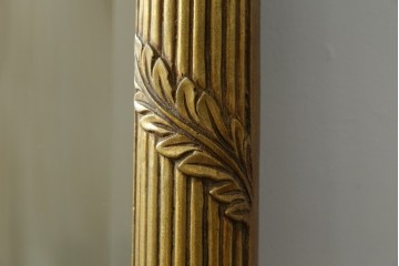 中古　古代の西洋建築のようなデザインが魅力的なウォールミラー　(R-065562)