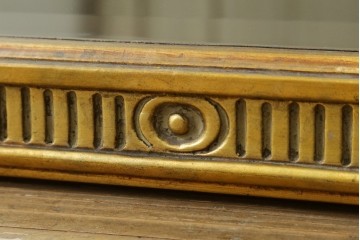 中古　古代の西洋建築のようなデザインが魅力的なウォールミラー　(R-065562)