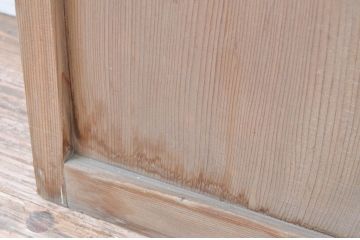 アンティーク建具　上品な透かし彫りがアクセントの幅狭ガラス扉1枚(木製扉、ガラスドア)(R-065565)