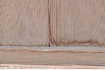 アンティーク建具　上品な透かし彫りがアクセントの幅狭ガラス扉1枚(木製扉、ガラスドア)(R-065565)