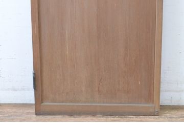 アンティーク建具　上品な透かし彫りがアクセントの幅狭ガラス扉1枚(木製扉、ガラスドア)(R-065566)