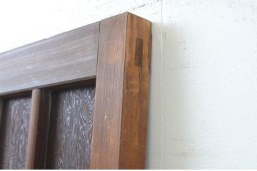 アンティーク建具　高級品!!屋久杉の鶉杢(うずらもく)が堪能できる贅沢な縦桟板戸扉1枚(木製扉、ドア)(R-065567)
