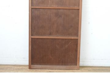 アンティーク建具　高級品!!屋久杉の鶉杢(うずらもく)が堪能できる贅沢な縦桟板戸扉1枚(木製扉、ドア)(R-065567)
