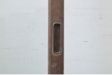 アンティーク建具　ペイント仕上げ限定　レトロな雰囲気の幅狭ガラス戸2枚セット(引き戸)(R-065571)
