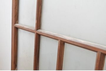 アンティーク建具　大正ロマンの雰囲気漂うガラス戸2枚セット(引き戸)(R-065573)