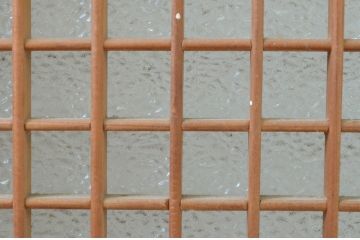アンティーク建具　美品　上手物!!和の空間を演出する欅(ケヤキ)板のガラス帯戸3枚セット(引き戸、板戸)(R-065577)