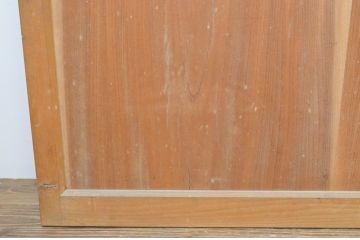 アンティーク建具　美品　上手物!!和の空間を演出する欅(ケヤキ)板のガラス帯戸3枚セット(引き戸、板戸)(R-065577)