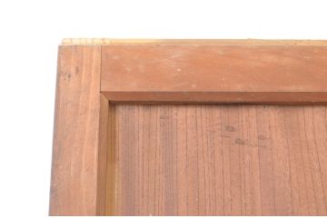 アンティーク建具　上手物!!和の空間を演出する欅(ケヤキ)板のガラス帯戸1枚(引き戸、板戸)(R-065579)