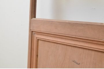 アンティーク建具　大正ロマン　おしゃれな幾何学デザインの扉1枚(木製扉、ドア、ガラス扉)(R-065580)