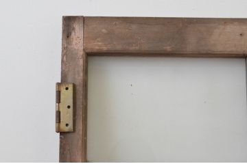 アンティーク建具　大正ロマンの雰囲気漂うデザインの扉1枚(木製扉、ガラス扉、ドア)(R-065581)
