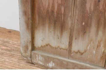 アンティーク建具　大正ロマンの雰囲気漂うデザインの扉1枚(木製扉、ガラス扉、ドア)(R-065581)